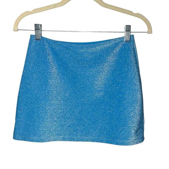 Victoria’s Secret Pink Shimmer Glitter Blue Mini Swim Cover Up Skirt XS - Picture 5 of 11
